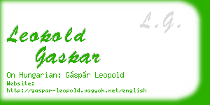 leopold gaspar business card