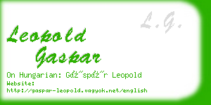 leopold gaspar business card